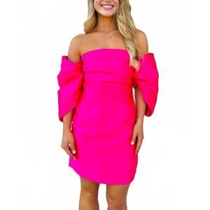 NEW INA FASHION opal dress in hot pink